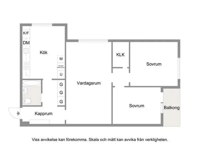 Floor plan for Kronetorpsgatan 50A