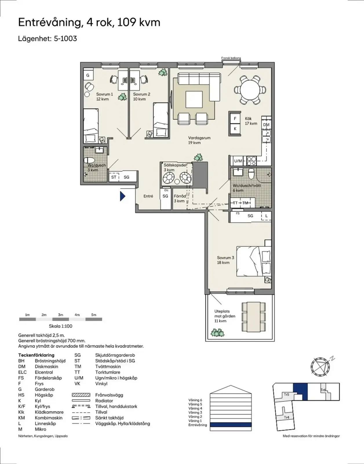 Floor plan for Kungsängsgatan