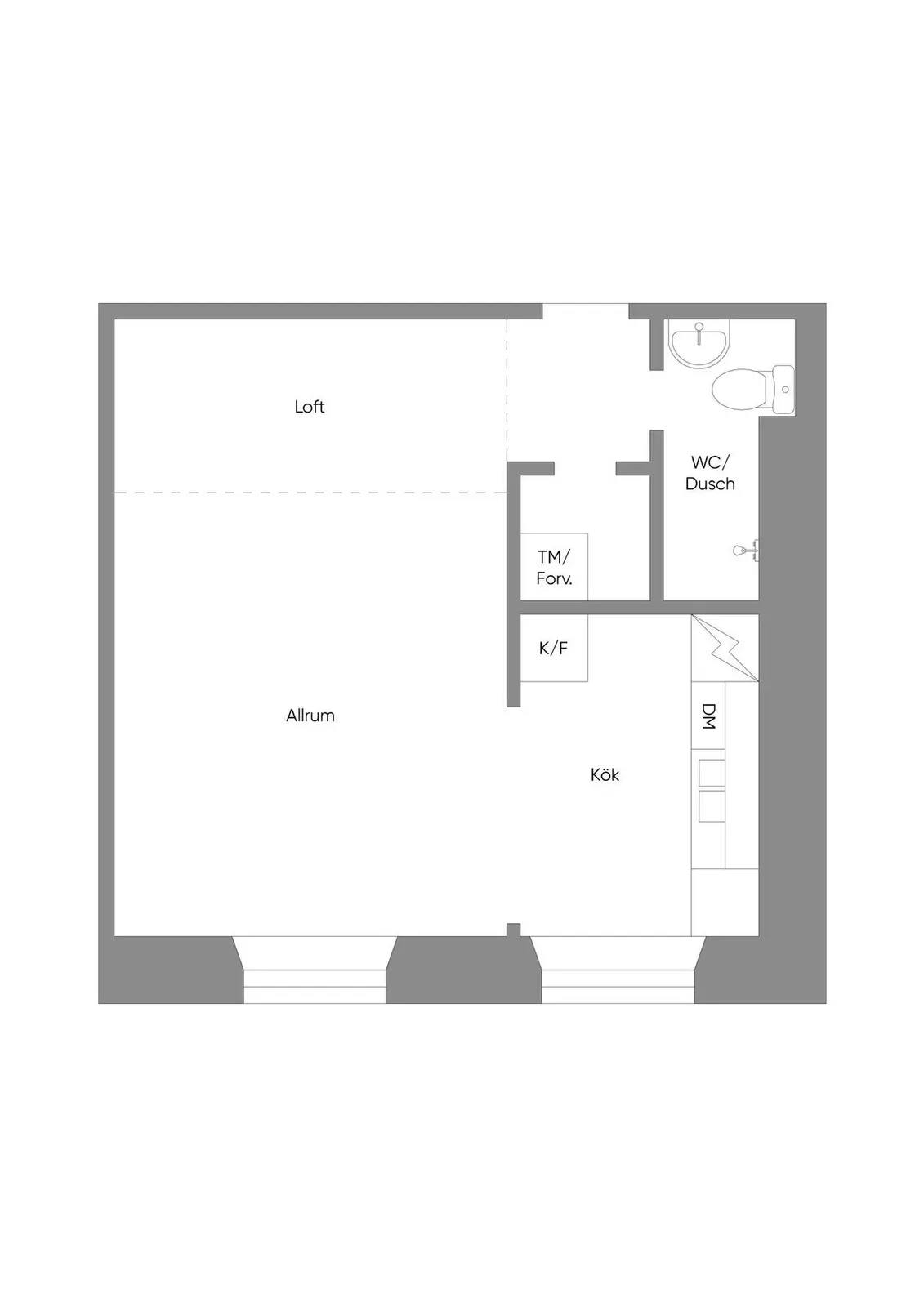 Floor plan for Lilla Nygatan 11