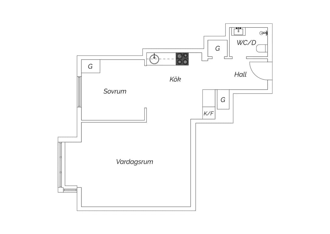 Floor plan for Nobelvägen 93A