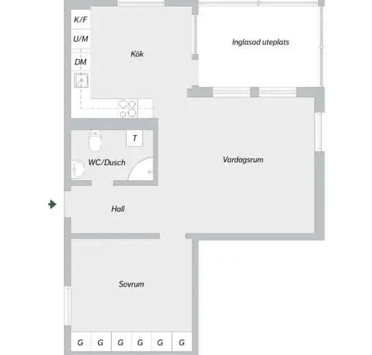 Planritning för Skäcklingevägen 125, BV