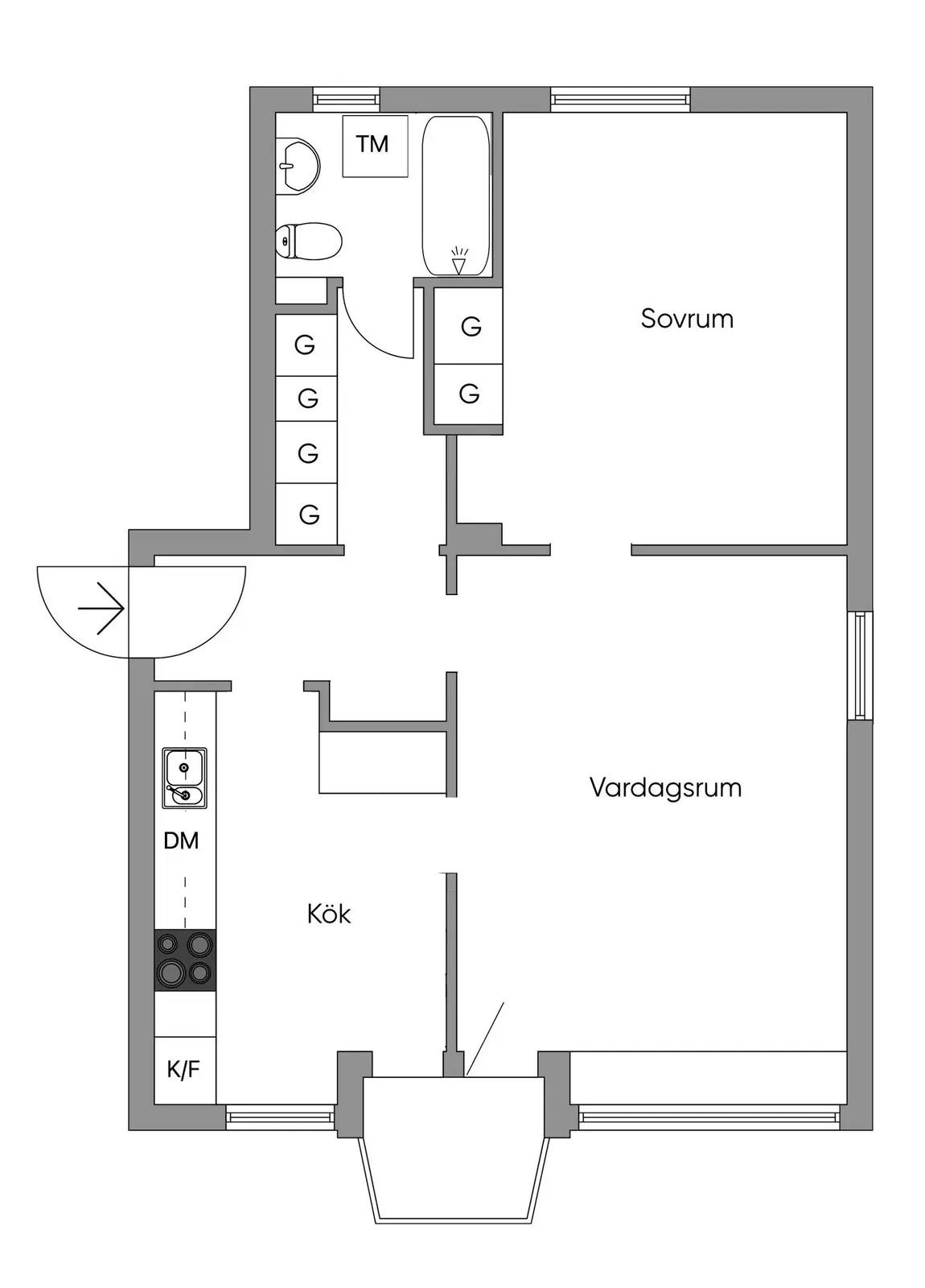 Floor plan for Bergsrådsvägen