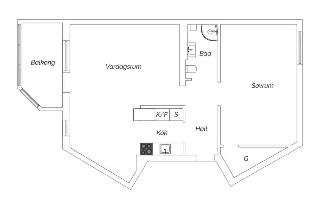 Floor plan for Norra Bulltoftavägen 69 A