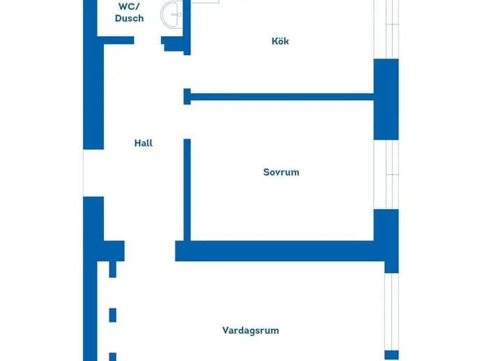 Floor plan for Vallgatan 23C