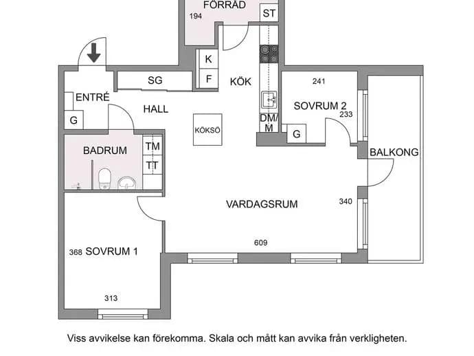 Floor plan for Gaffelseglet 21