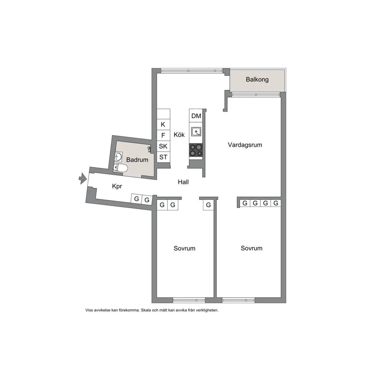 Floor plan for Flintbacken 4