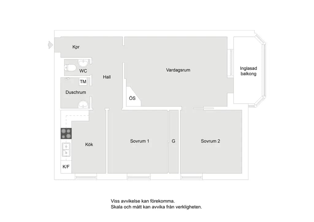 Floor plan for Gullmarsvägen 9