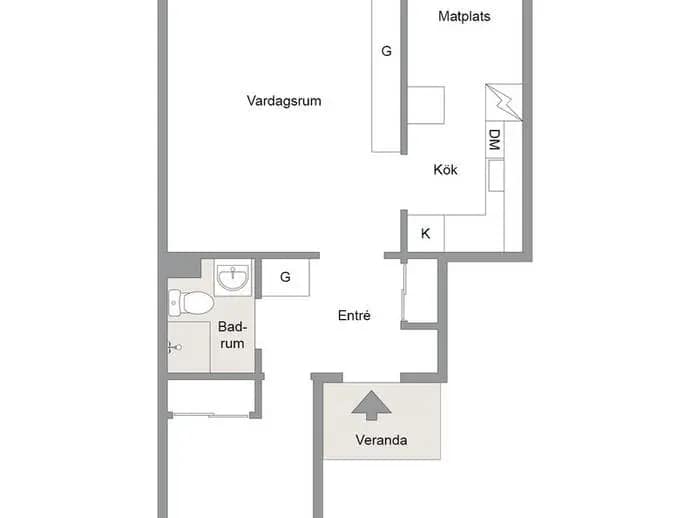 Floor plan for Norra Kungsgatan 35 C