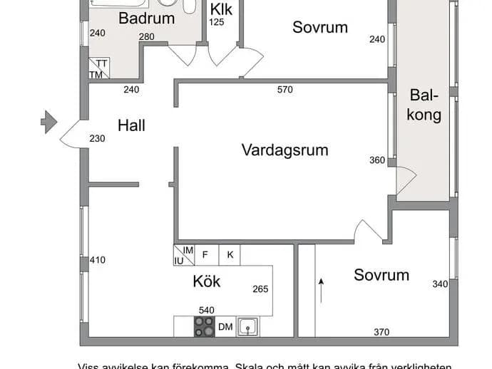Floor plan for Övralidsgatan 5