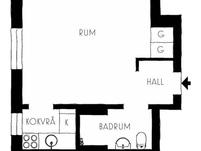 Floor plan for Paternostervägen 28