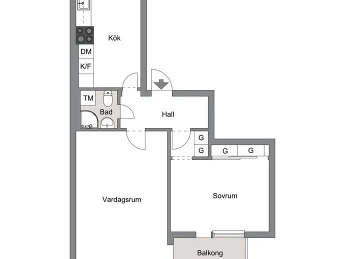 Planritning för Ågatan 35B