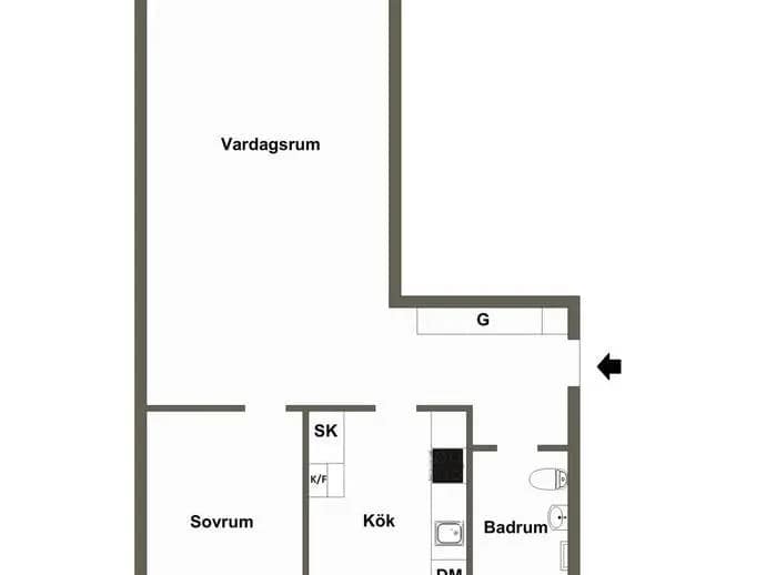 Planritning för Torsgatan 21B