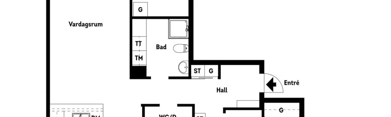 Floor plan for Järfällavägen 96B