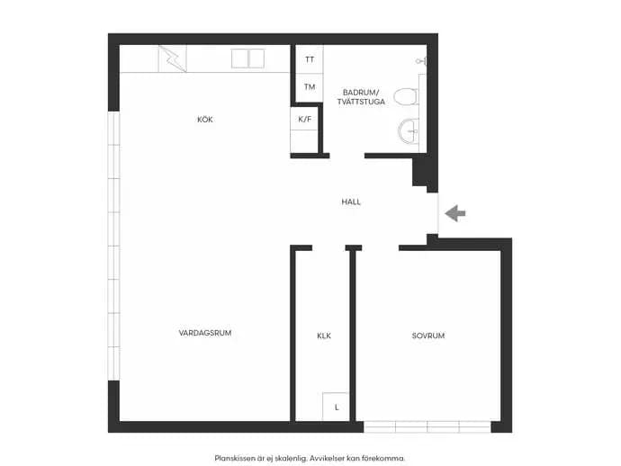 Floor plan for Centralvägen 35, 4 tr