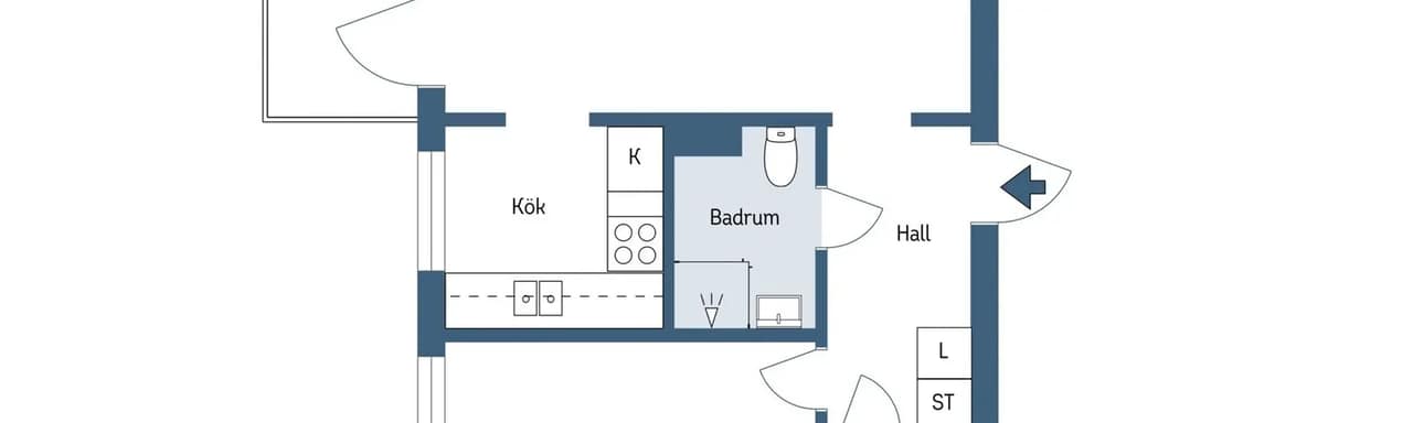 Floor plan for Lars Olofs gata 1A