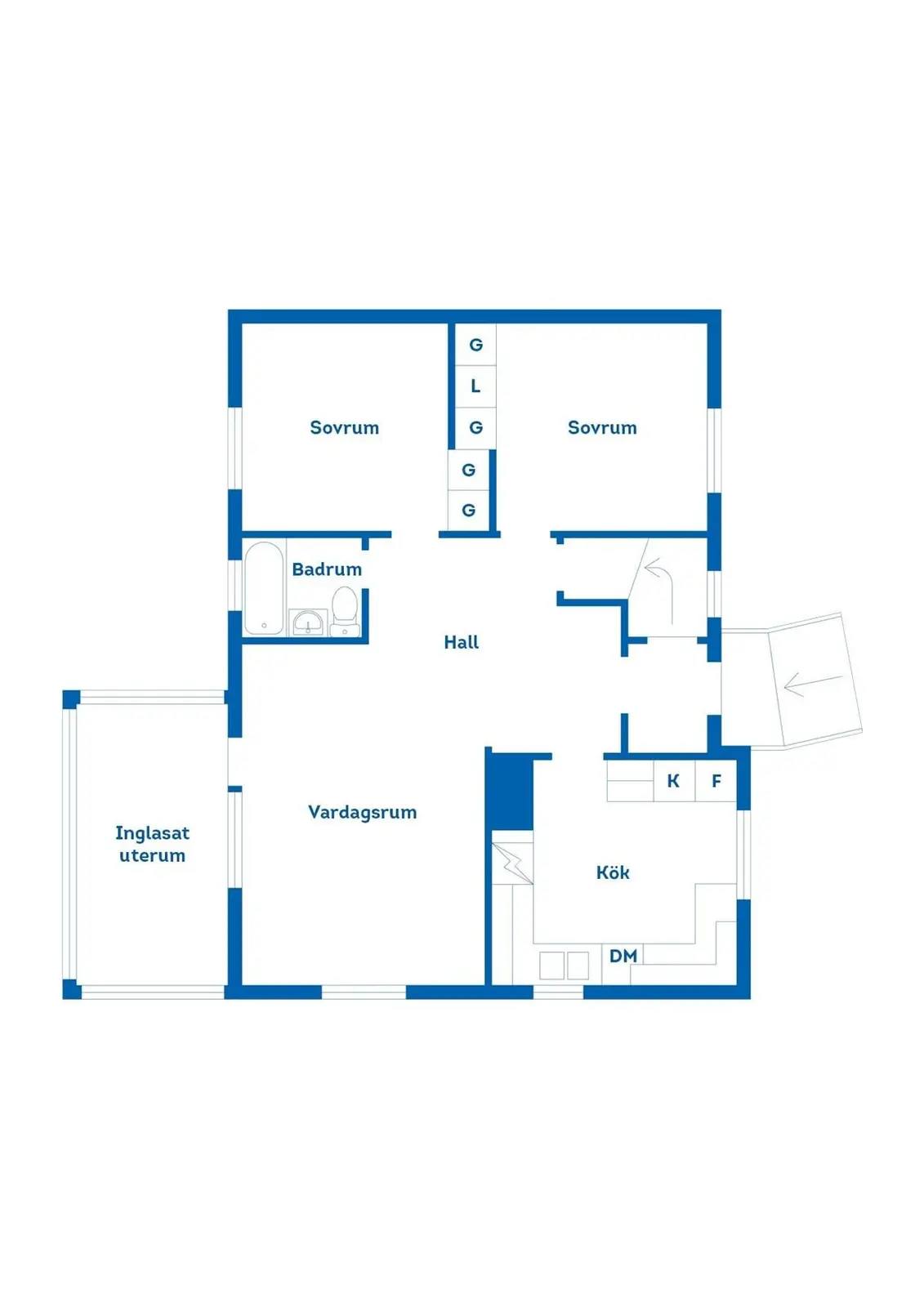 Planritning för Norråsagatan 37