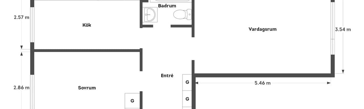 Floor plan for Molnvädersgatan 26