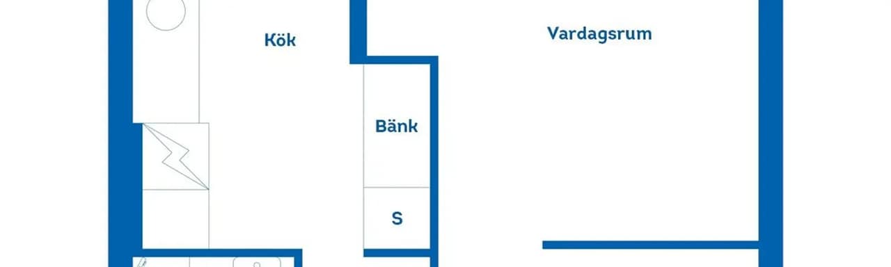 Planritning för Husebygatan 3A