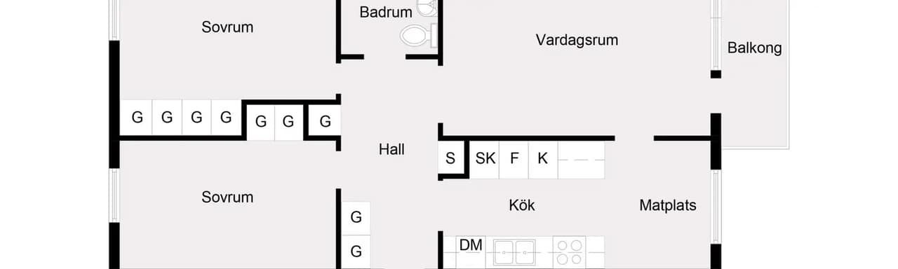 Floor plan for Stallgatan 2A