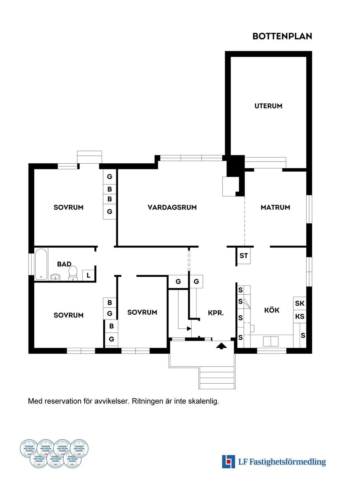 Floor plan for Källåsgatan 7