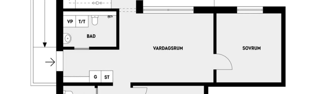 Floor plan for Flygkårsvägen 33C