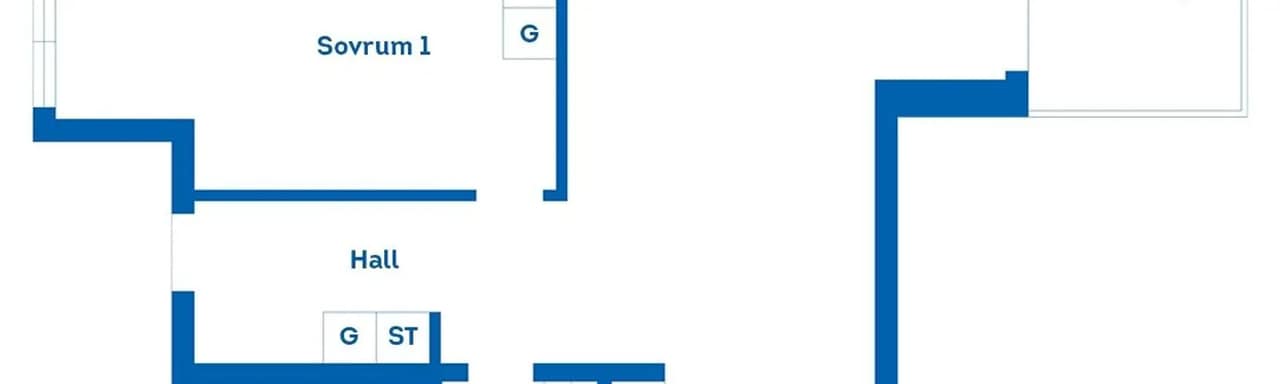 Planritning för Källgårdsvägen 3B