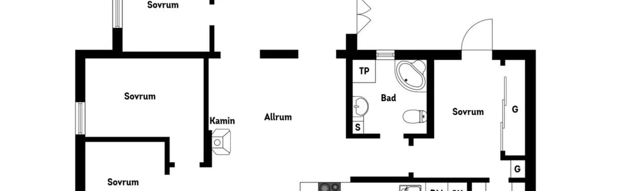 Floor plan for Gelbgjutargatan 1