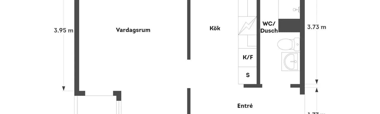 Planritning för Solhagagatan 74
