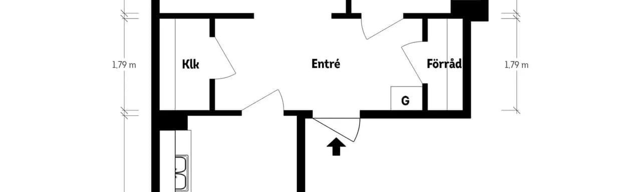 Floor plan for Björcksgatan 32A