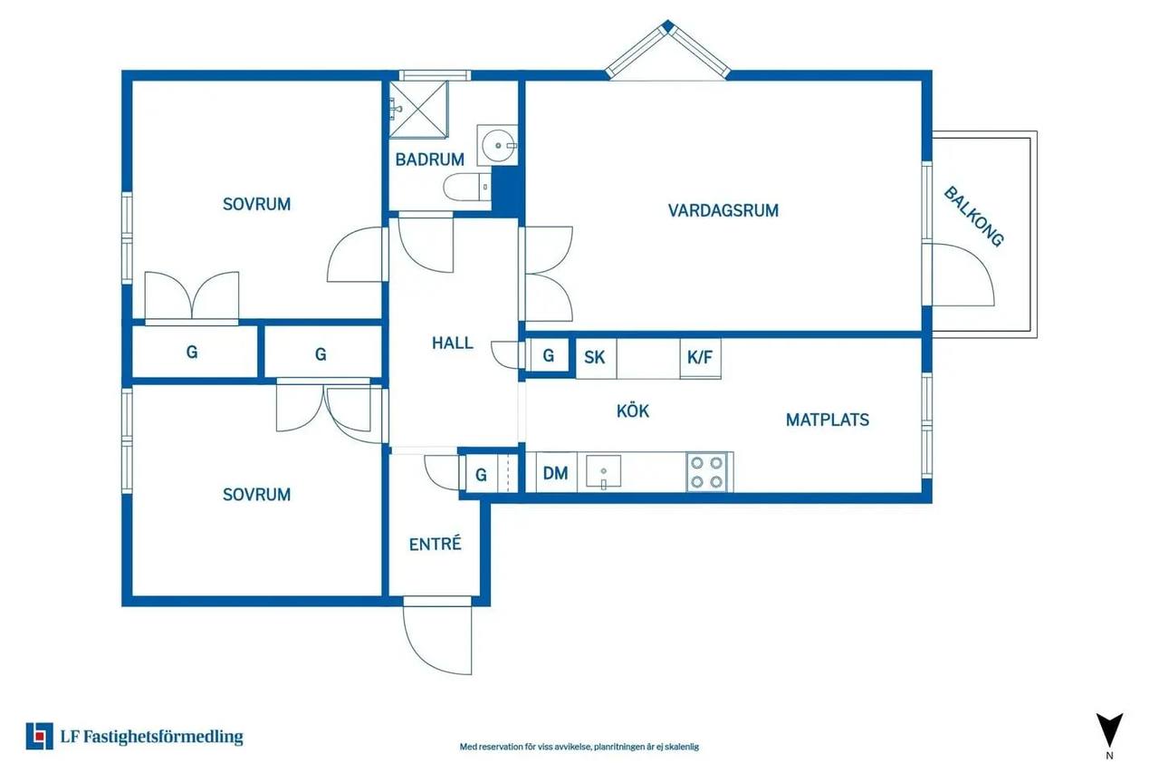Planritning för Ågatan 4A