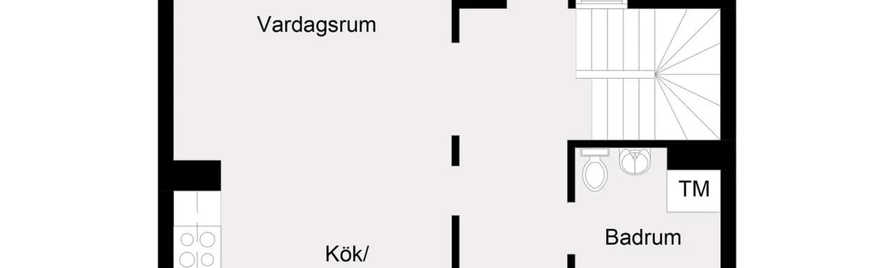 Planritning för Travgatan 36B
