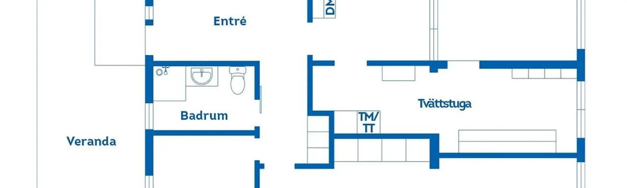 Floor plan for Trastvägen 13