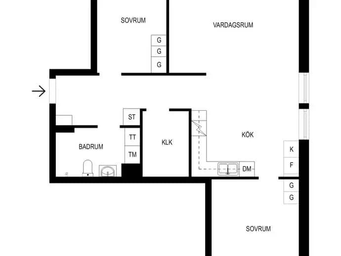 Planritning för Honnörsgatan 28