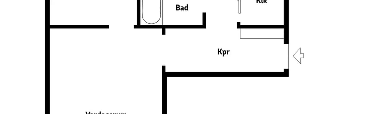 Floor plan for Hackstavägen 14B