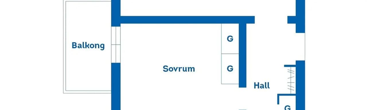 Floor plan for Djurgårdsvägen 25