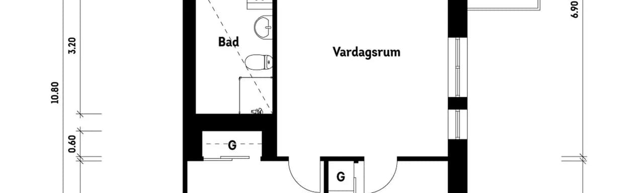 Planritning för Lilla Regementsvägen 5