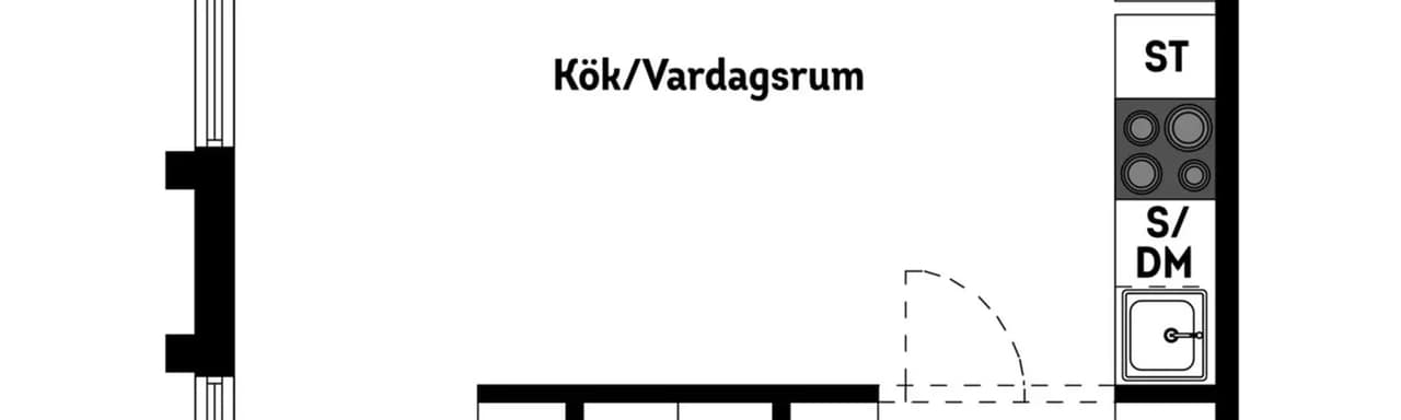 Floor plan for Artillerigatan 23 A Lgh 1001