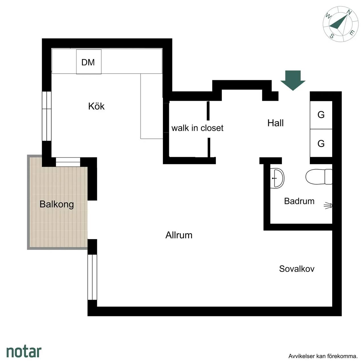 Floor plan for Smedsbacksgatan 28