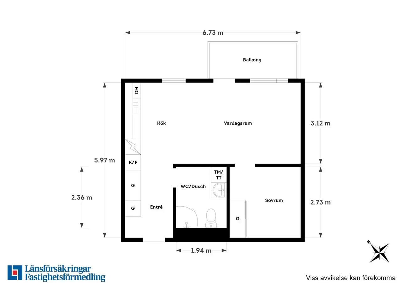 Floor plan for Kvillegatan 1