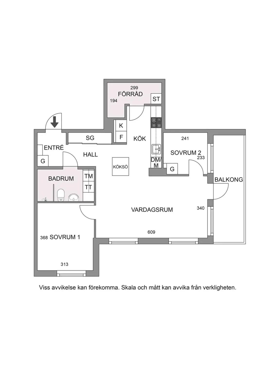 Floor plan for Gaffelseglet 21