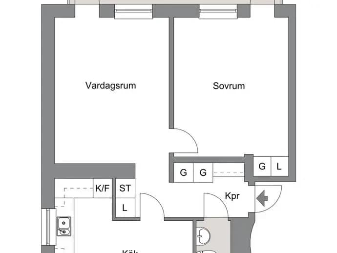 Planritning för Hägerstensvägen 195