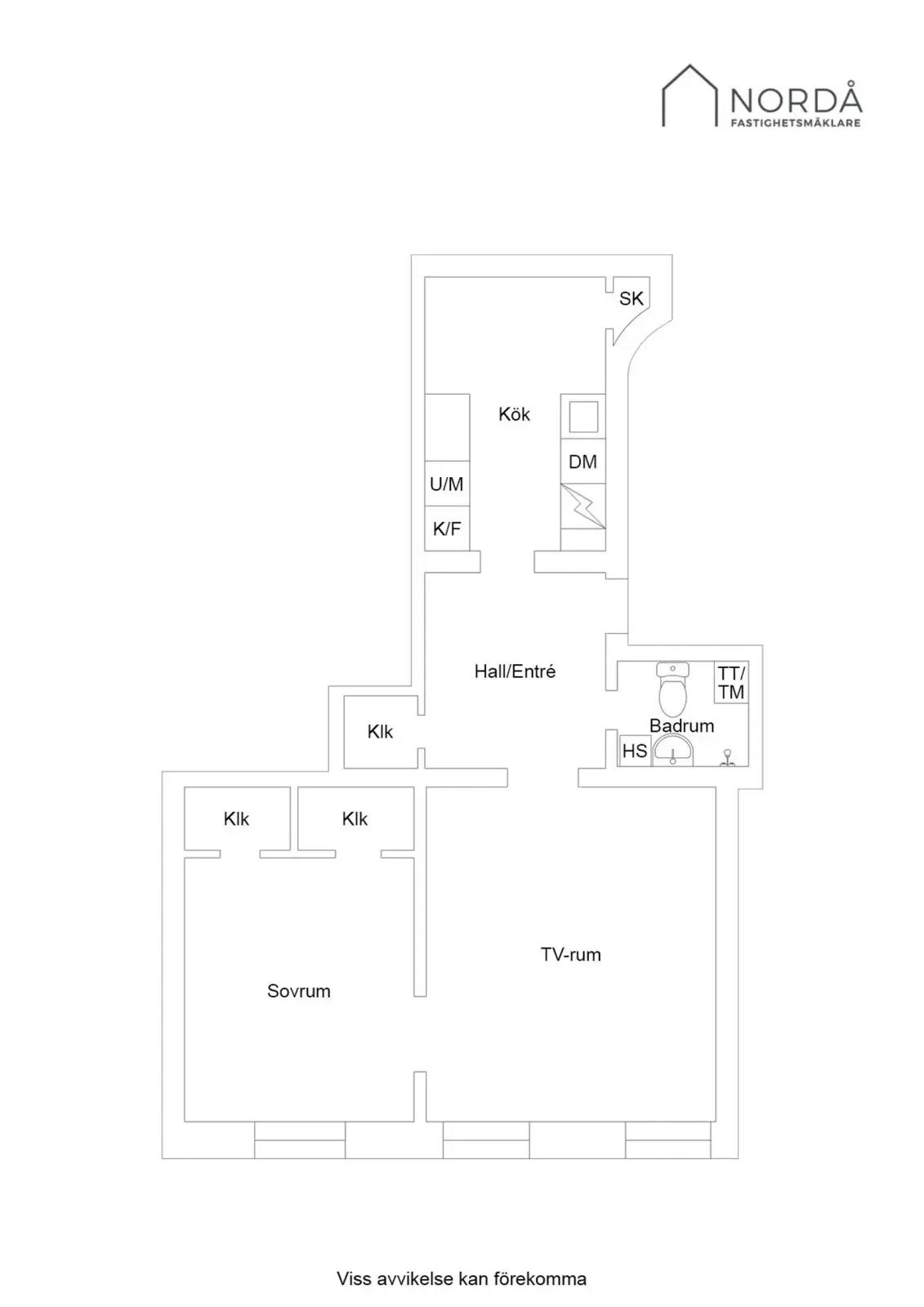 Floor plan for Kungsgatan 52A