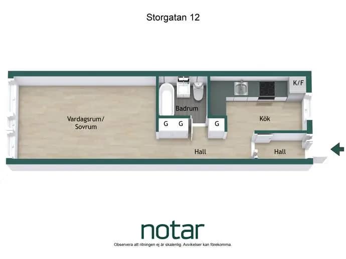 Planritning för Storgatan 12