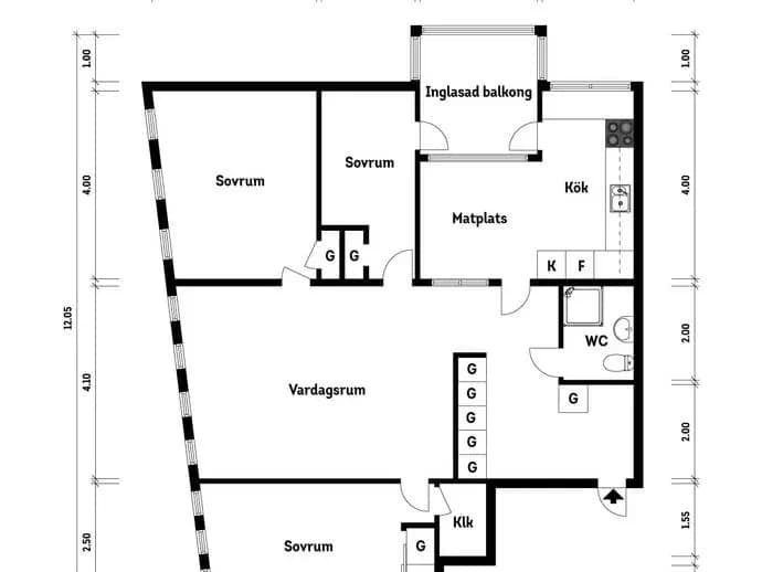 Planritning för Fagottgatan 10
