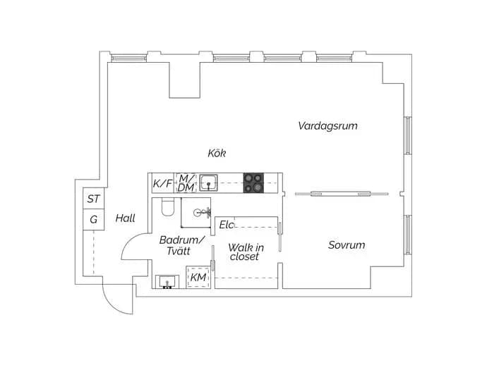 Floor plan for Lodjursstråket 1