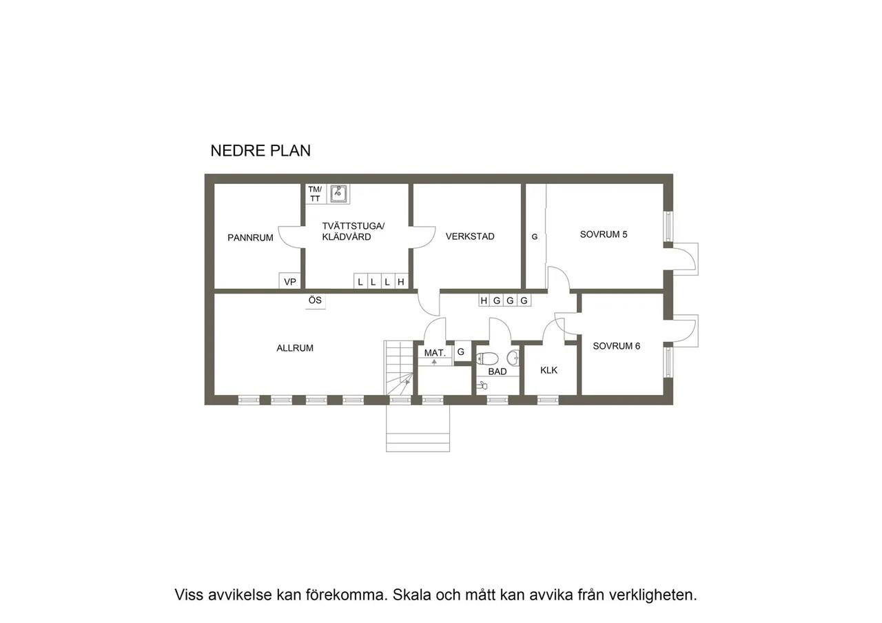 Planritning för Backvägen 16