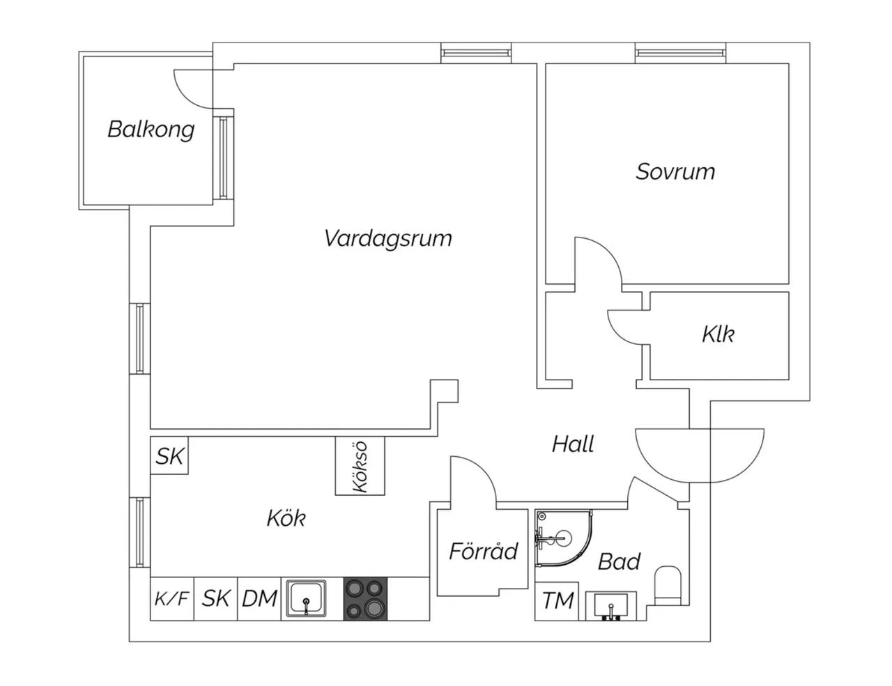 Floor plan for Stenstrykaregatan 6
