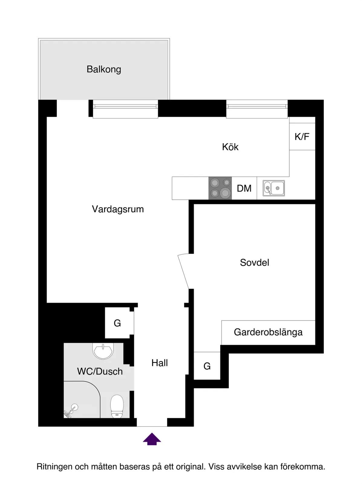 Planritning för Börjegatan 10A