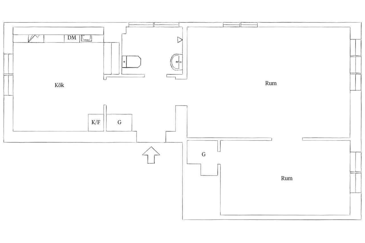 Floor plan for Asperögatan 8C