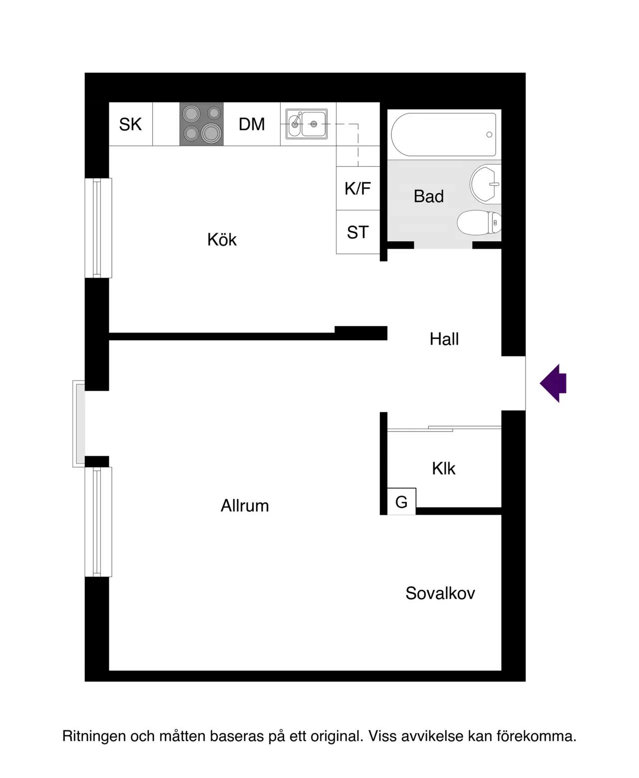 Floor plan for Torkelsgatan 38D